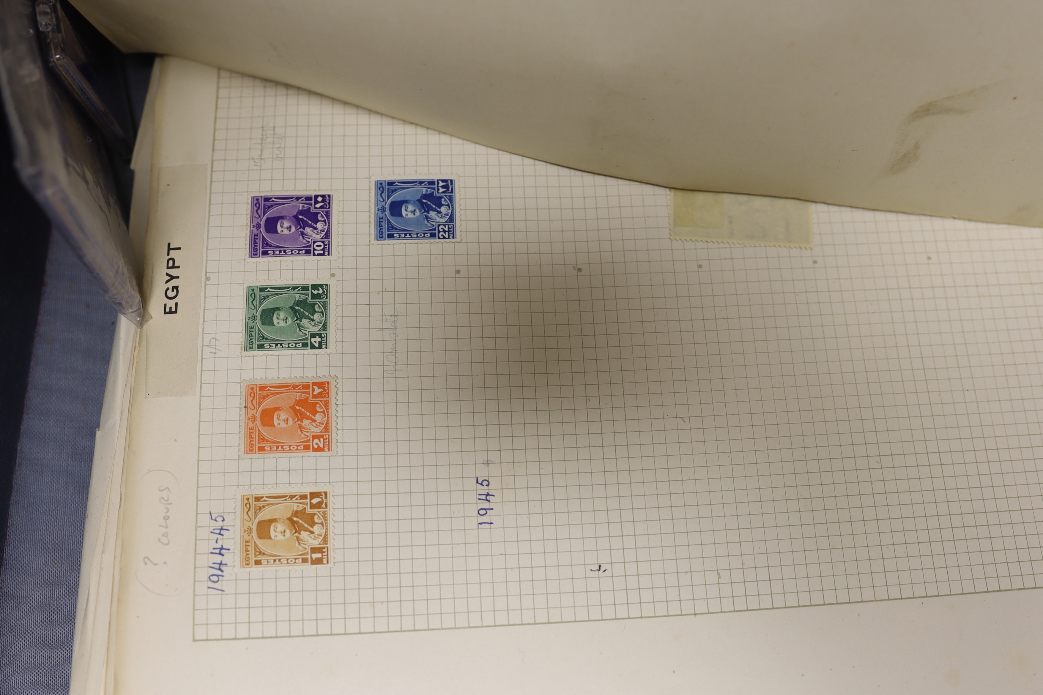 An album of British and Commonwealth stamps, mostly George V - George VI, many unused and various first day covers